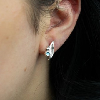 Handcrafted Scottish jewellery - Ripple to Roar stud earrings